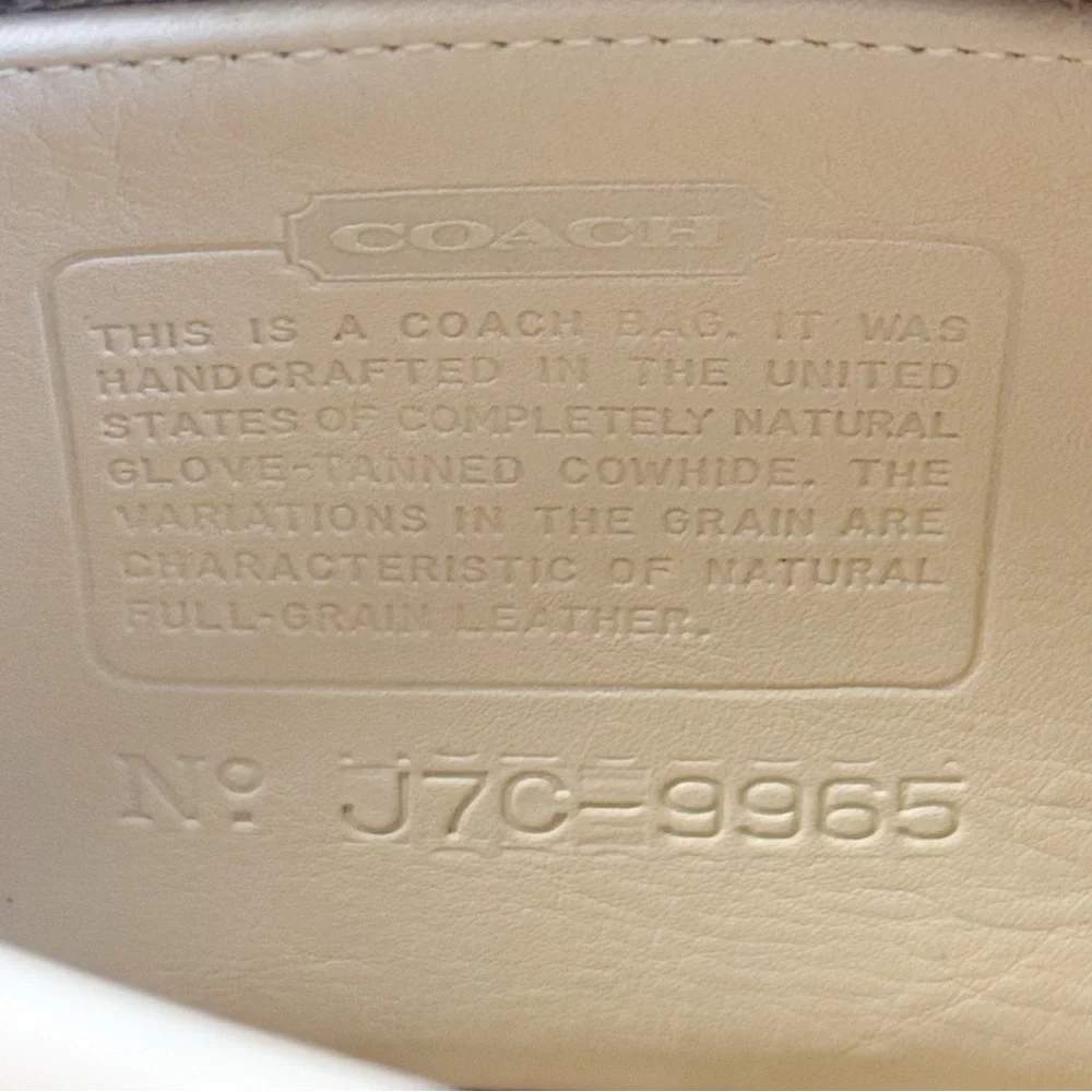 Vintage Coach 1997 Legacy Flap Bone Leather Crossbody Amazing Condition 9965 - Picture 11 of 16